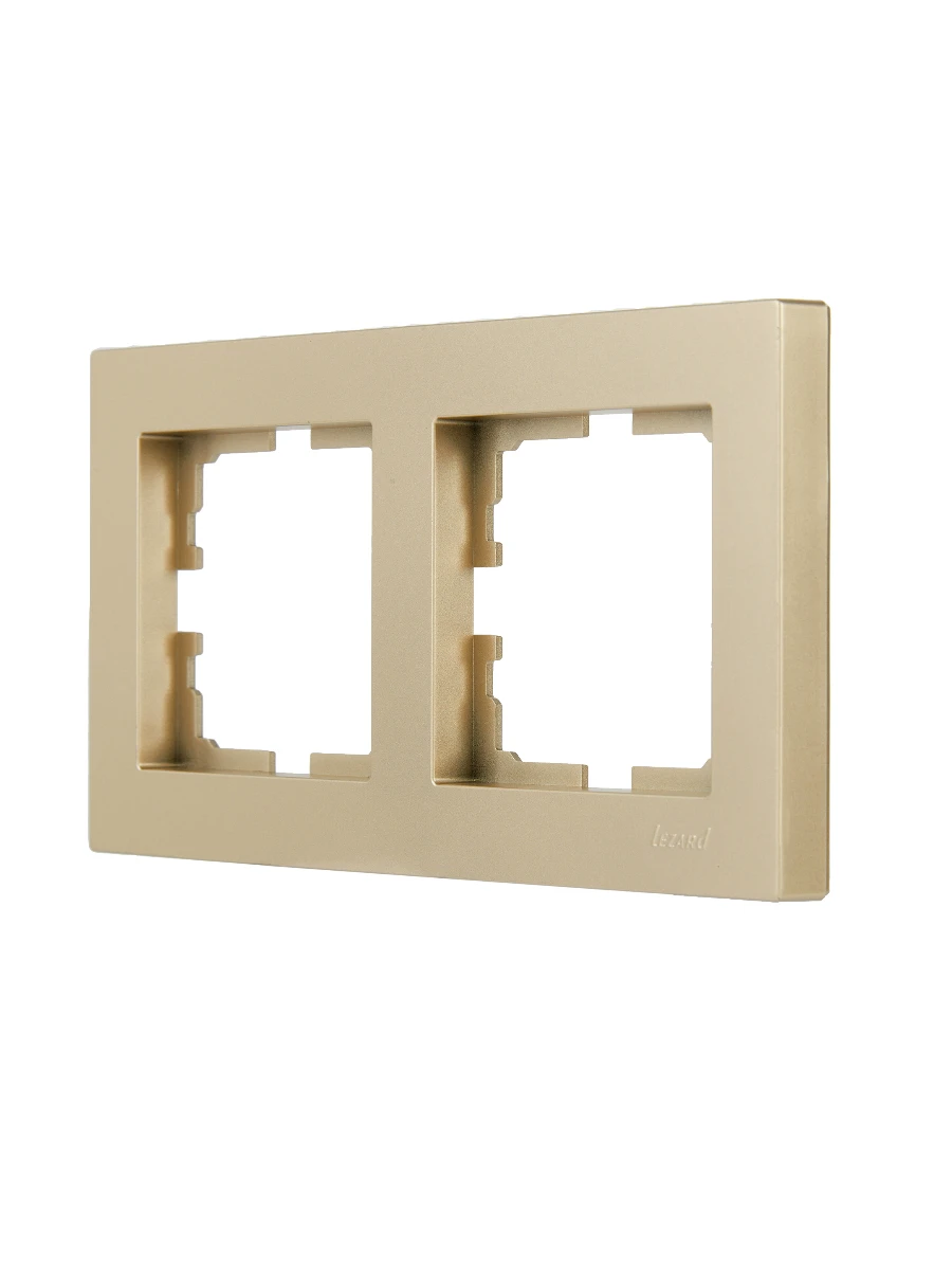 VESNA Рамка 2-я горизонтальная золото LEZARD 742-3600-147 - Вид №2