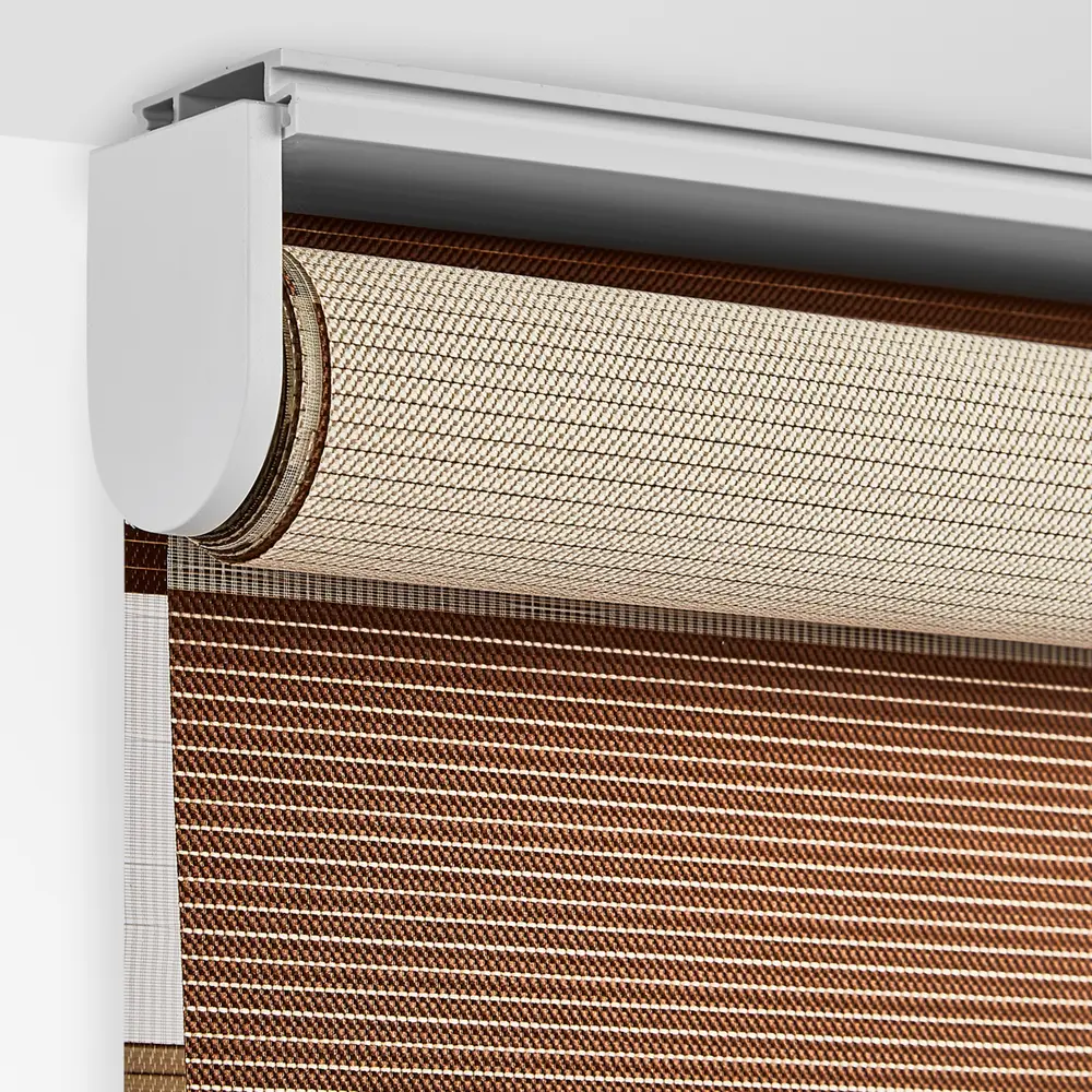 Штора рулонная день-ночь Порто 180x175 см коричневая MIAMOZA STLM-2176006 - Вид №3