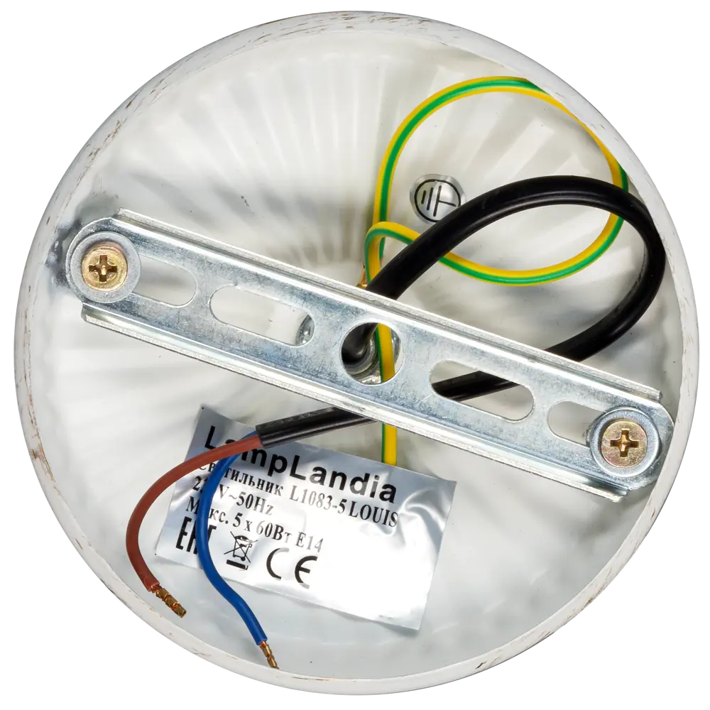 Люстра потолочная Louis L1083, 5 ламп E27, 15 м², цвет серый LAMPLANDIA STLM-2173315 - Вид №7