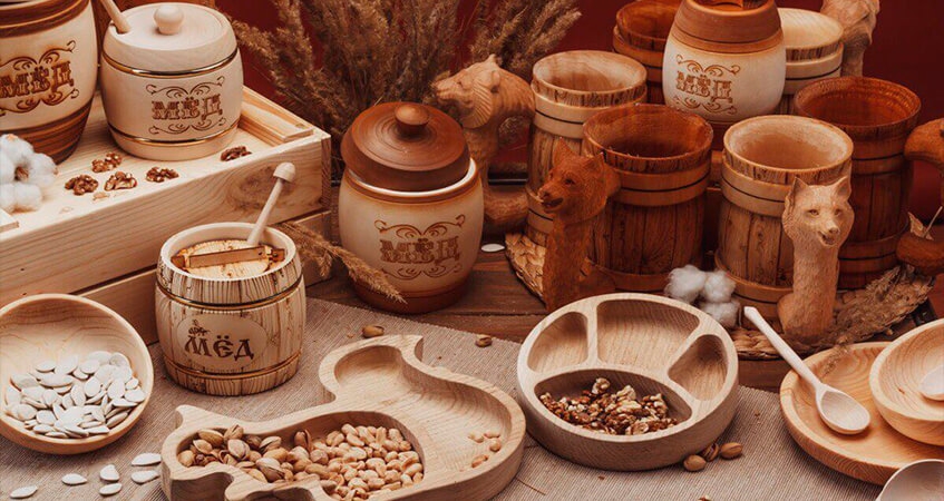 Русская деревянная посуда