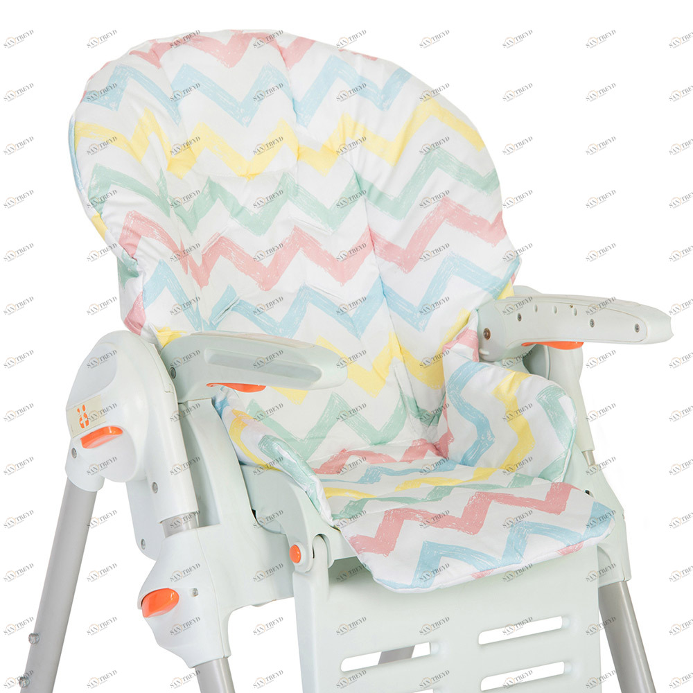 Съемный чехол для стульчика для кормления Rainbow Zigzag VAMVIGVAM  281636 Голубой;розовый Santreyd 