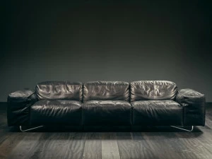 GIOPAGANI 3-х местный кожаный диван Esprit noir