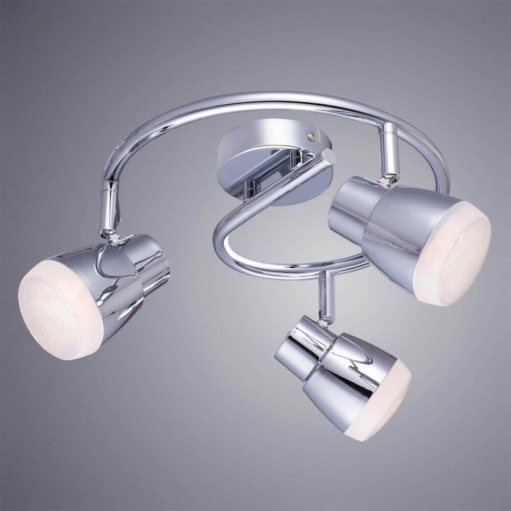 Спот потолочный светодиодный цвета хром Arte Lamp Cuffia A5621PL-3CC ARTE LAMP CUFFIA 00-3924220 Хром  - Вид №1