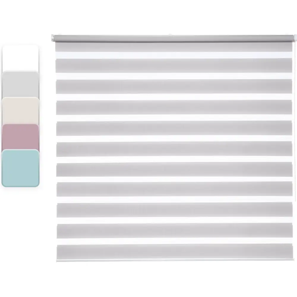 Штора рулонная день-ночь Inspire Peter 180x175 см светло-серая Granit 5 STLM-2078008 - Вид №1