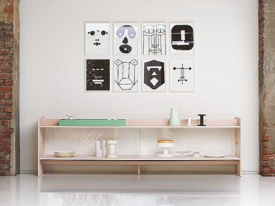 Шкаф из дерева и стекла Paola Lenti EUCLIDE ARCH-00135165