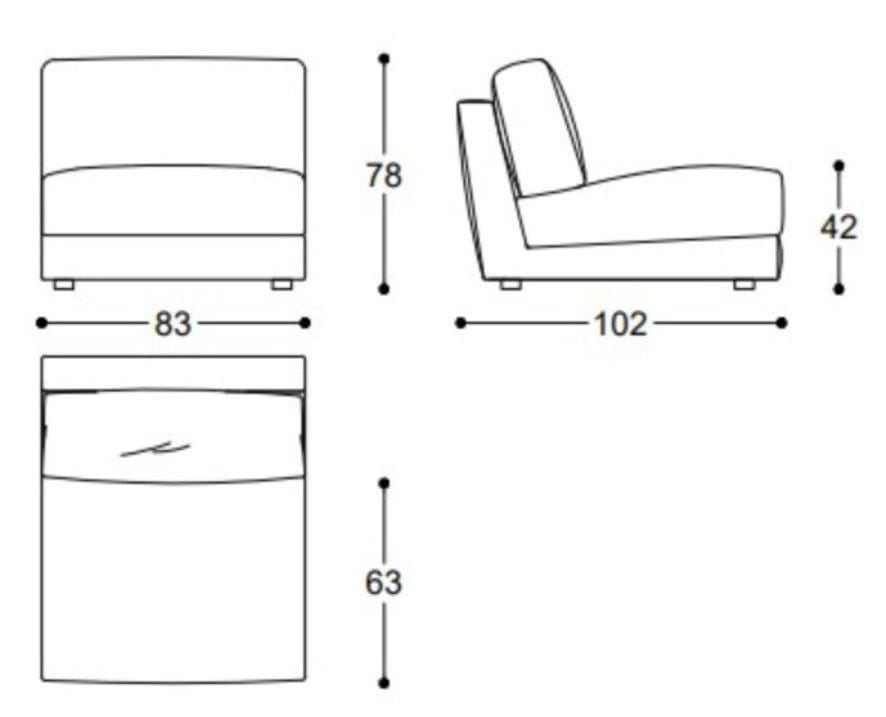 Модульный тканевый диван BLACK TIE DANTE ARCH-00113653 - Вид №3