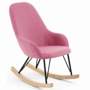 Кресло-качалка розовое BARCELONA DESIGN ДИЗАЙНЕРСКИЕ 148184 Розовый