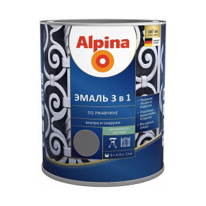 90716115 Грунт-эмаль 3 В 1 0.75л темно-серый STLM-0351618 ALPINA