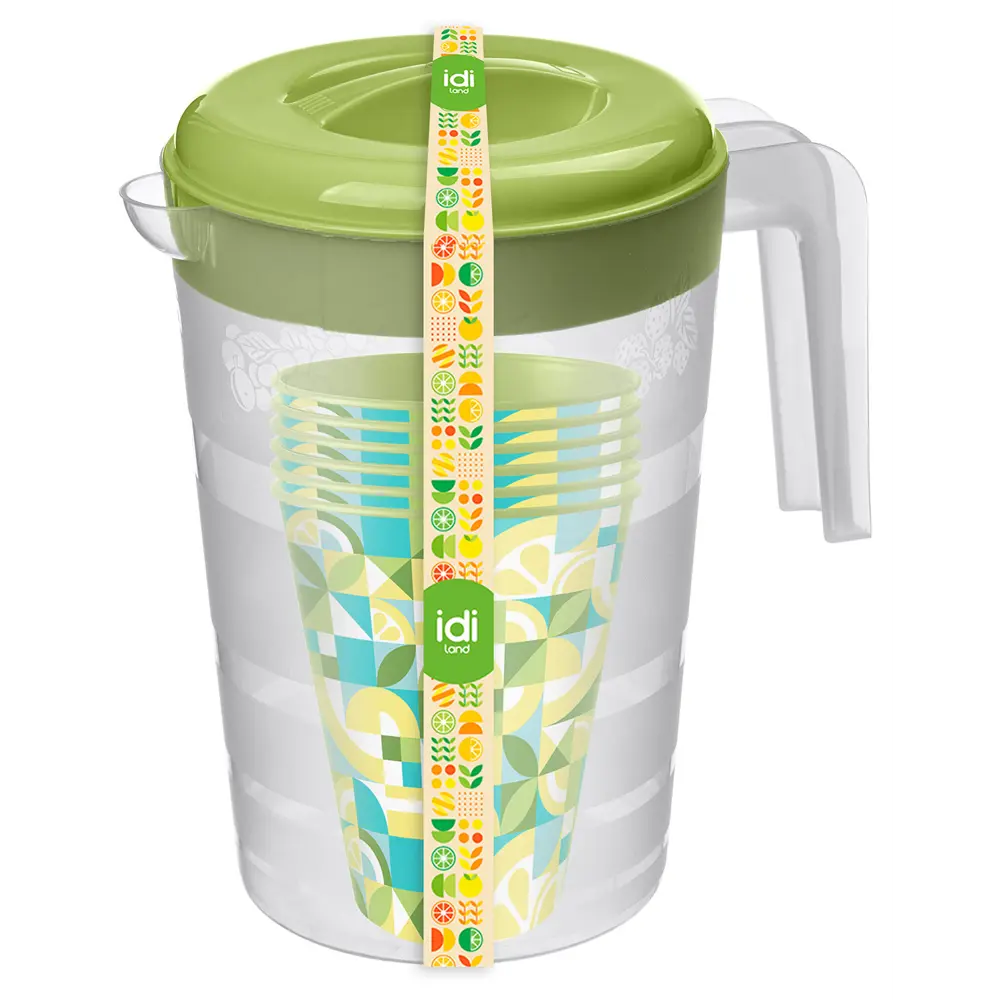 Набор для пикника Idiland пластик цвет зеленый 7 предметов Santreyd STLM-2066391