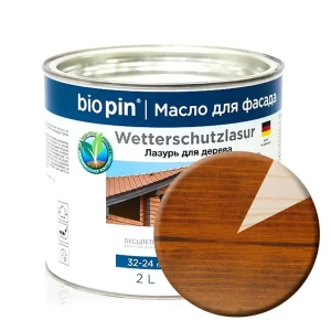 Краска-масло для деревянного фасада Biopin цвет темно-коричневый/орех 2 л
