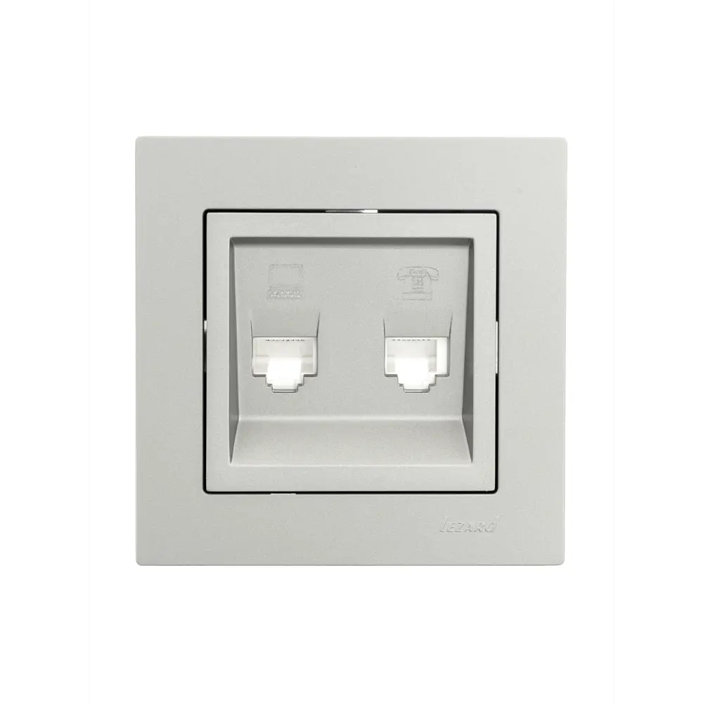 Рамка Lezard Vesna для розеток и выключателей в цвете платина 87103815 STLM-1567296 - Вид №3