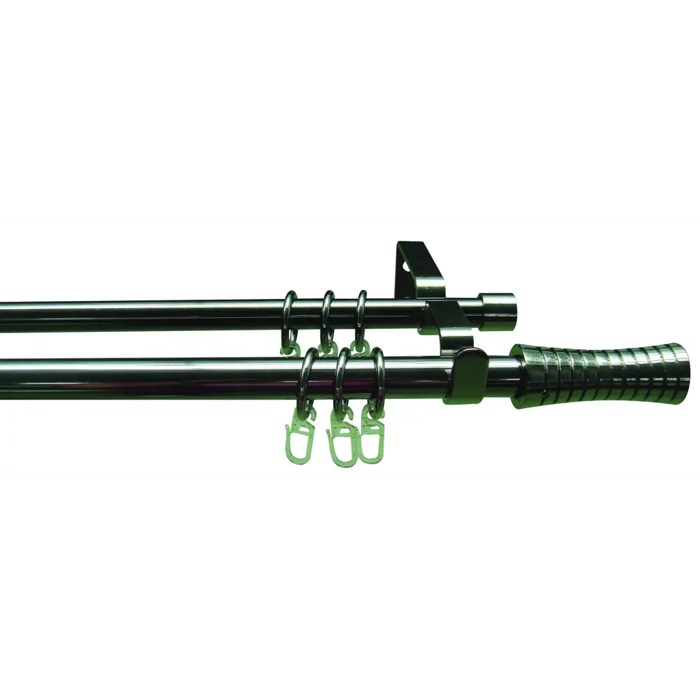 Карниз двухрядный Inspire раздвижной Тиара 160-300 см цвет никель STLM-2092011