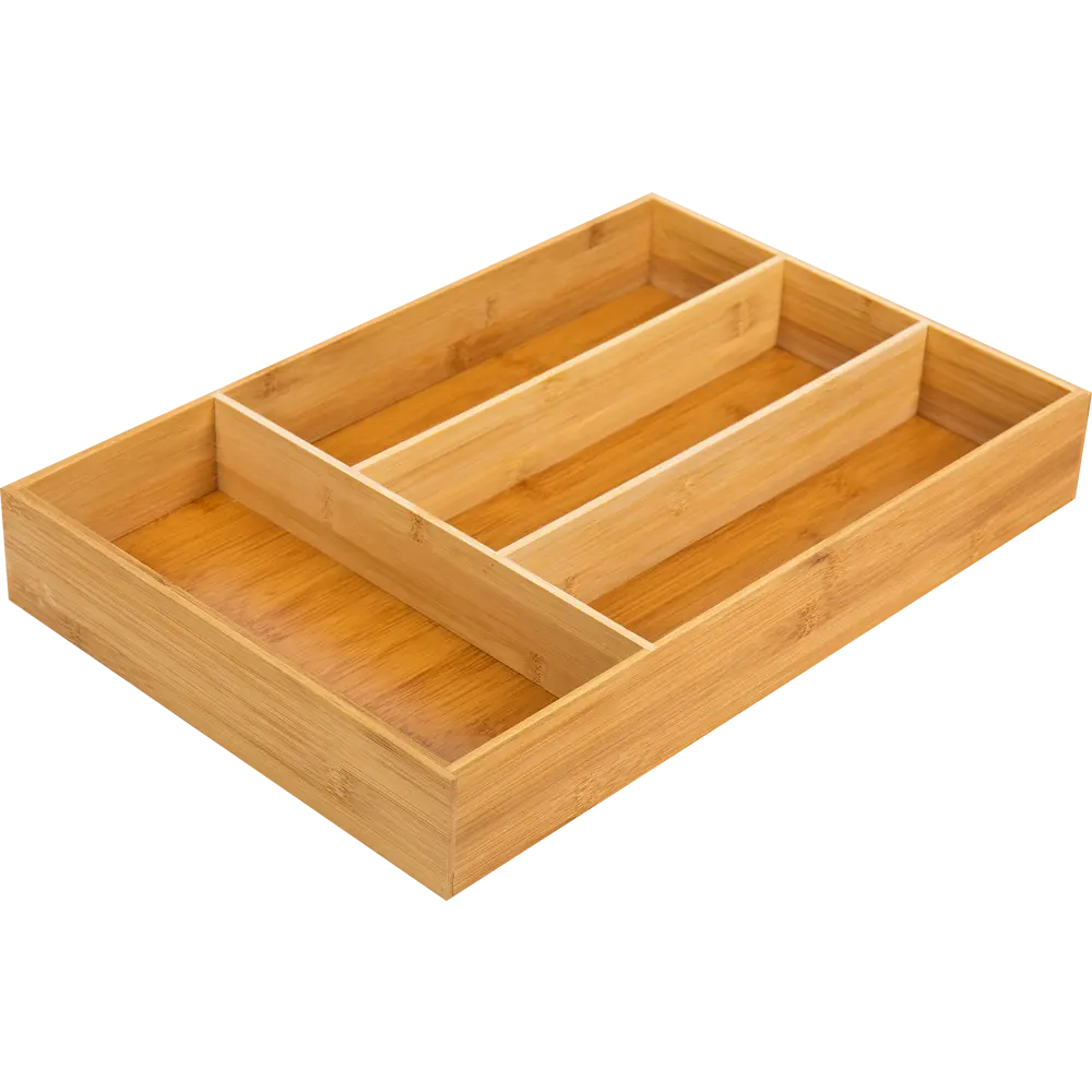 Лоток для столовых приборов Delinia 29.4x6.4x44.6 см бамбук цвет жёлтый STLM-2116432