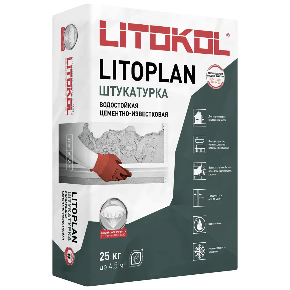 90696342 Штукатурный состав Litokol 25кг STLM-1017912