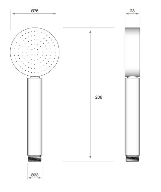 Ручной душ из нержавеющей стали с фиксированной струей COCOON Maison ARCH-00007656 - Вид №3