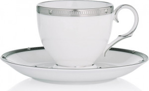 10665340 Noritake Набор из 6 чашек чайных с блюдцами Noritake "Рочель,платиновый кант" 200мл Фарфор костяной