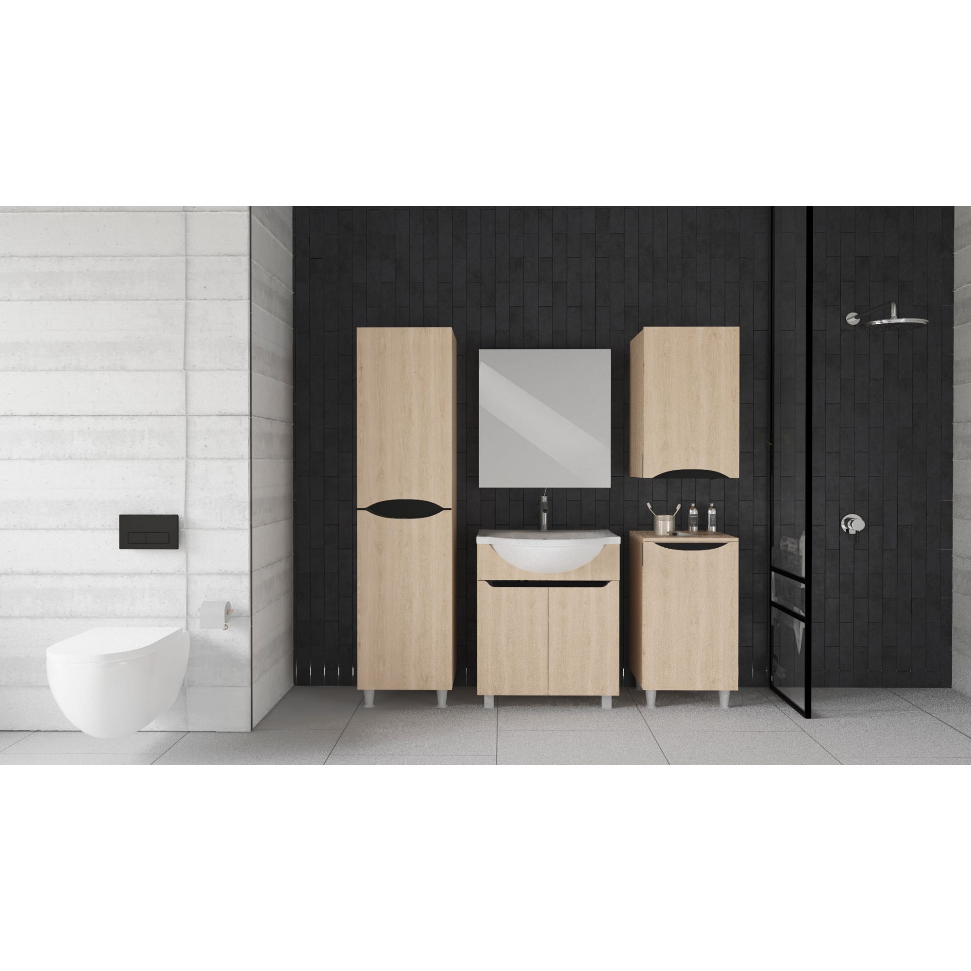 82251418 Тумба под раковину напольная «» 60 см цвет сонома Руан Santreyd  - Вид №4