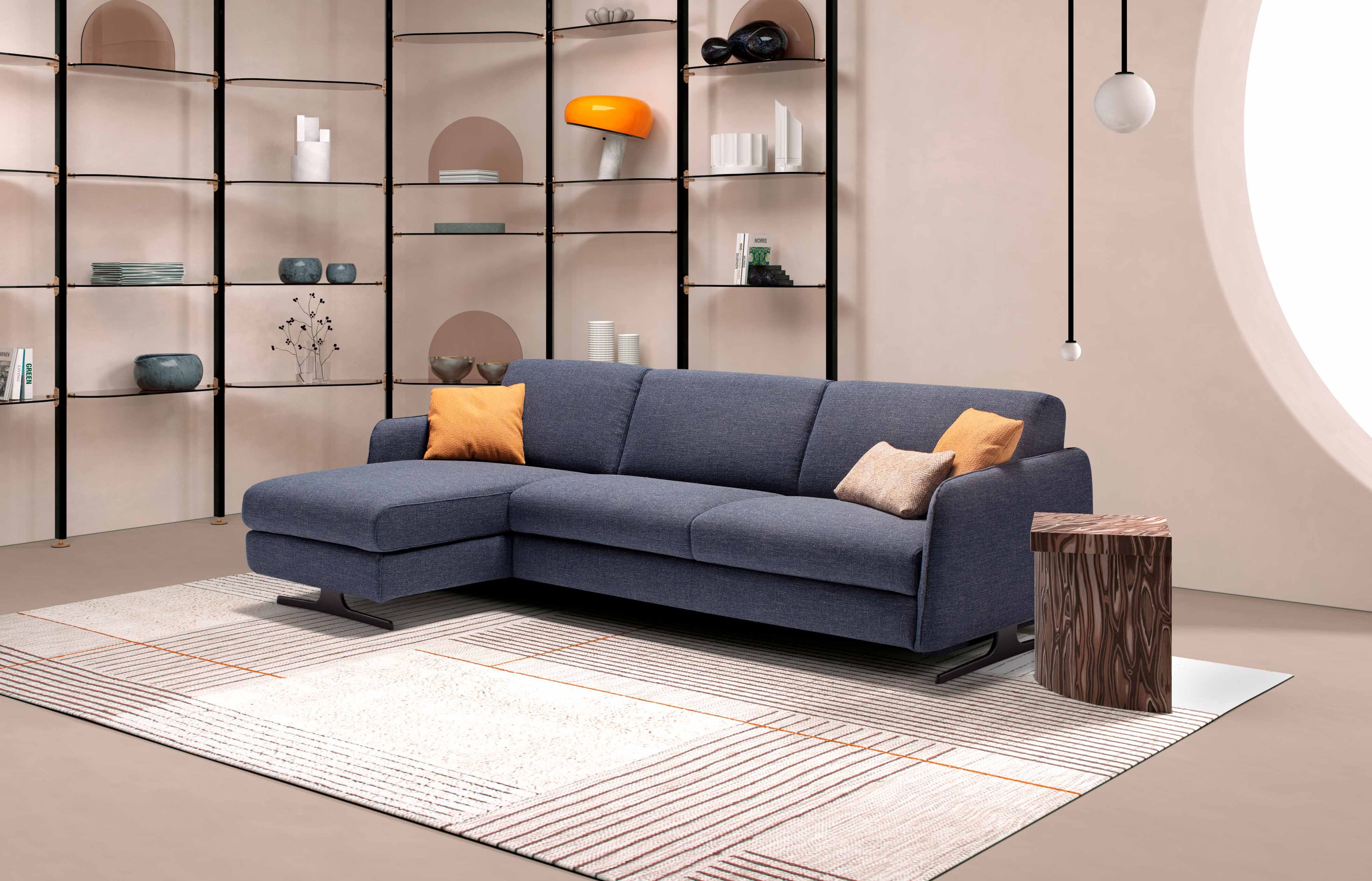 Двуспальный диван-кровать из ткани с полуостровом Dienne Salotti Views II ARCH-00088884 - Вид №3