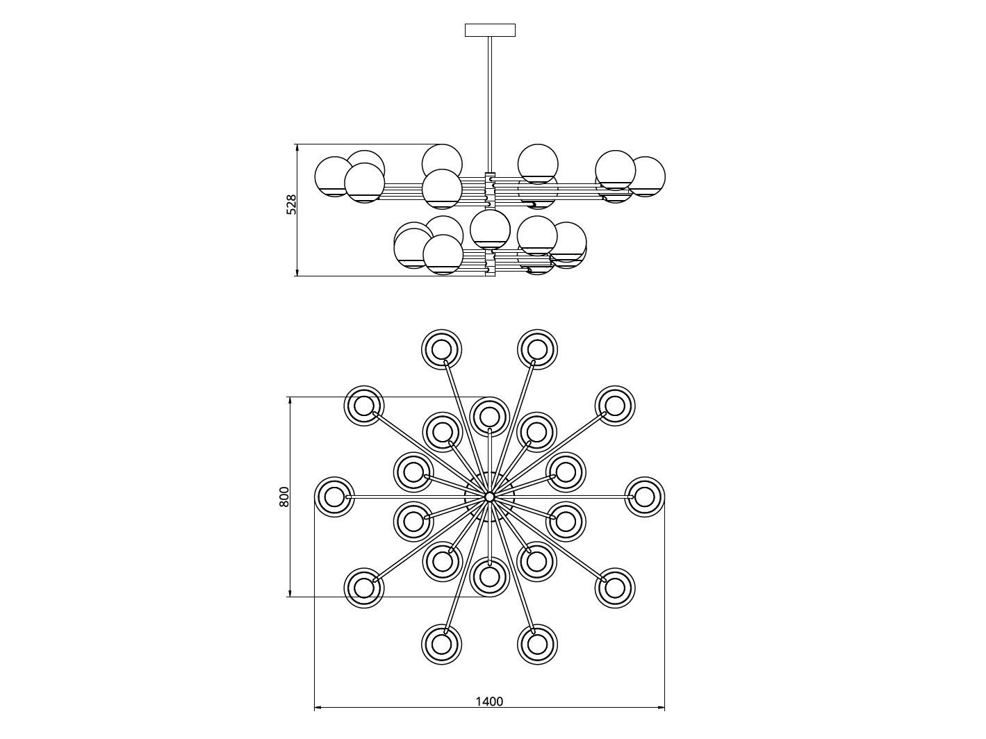 Светодиодный потолочный светильник ручной работы Cameron Design House Мяч и обруч ARCH-00039521 - Вид №26