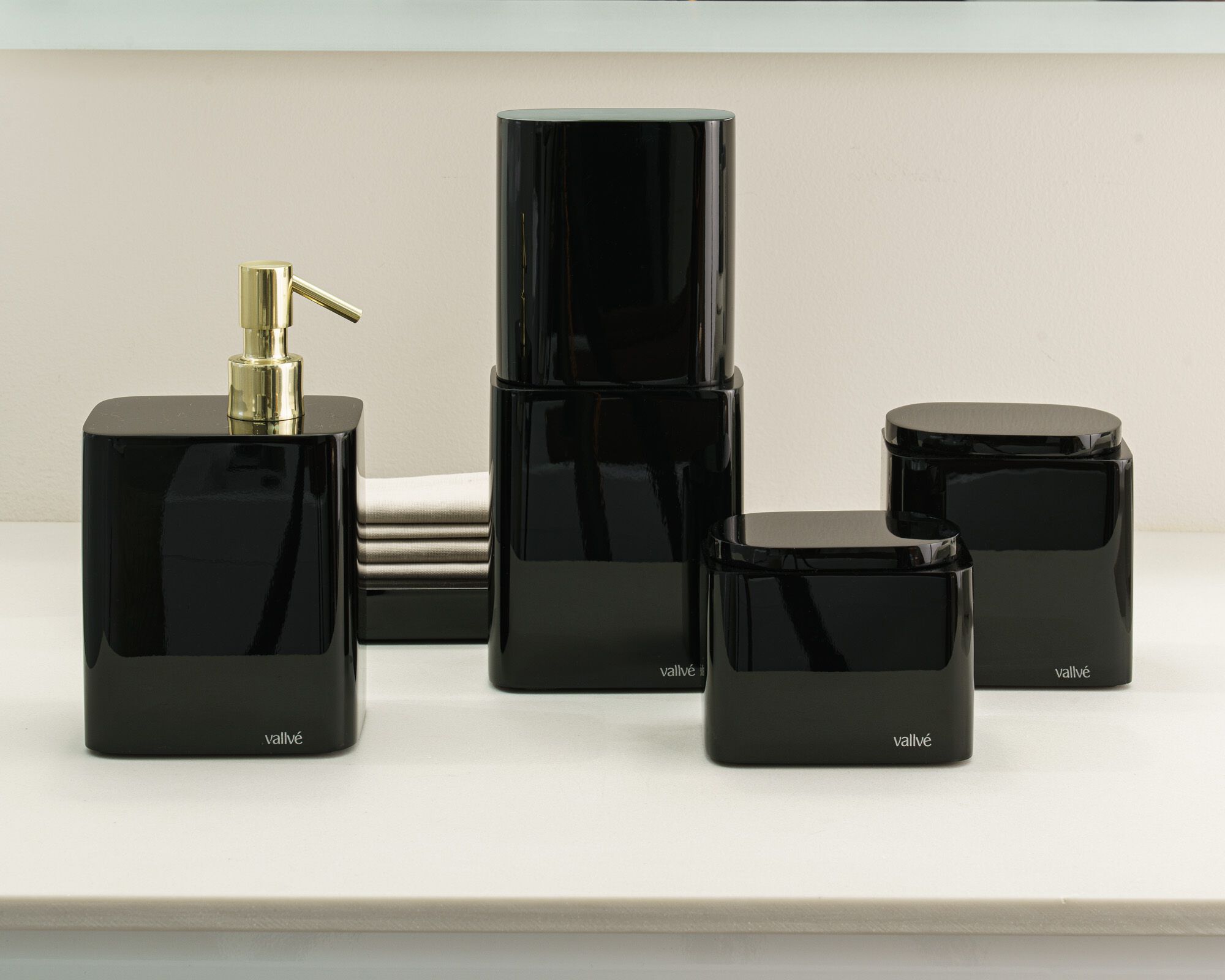 Держатель для хлопковых палочек из смолы с крышкой Vallvé набор ARCH-00033916 - Вид №12