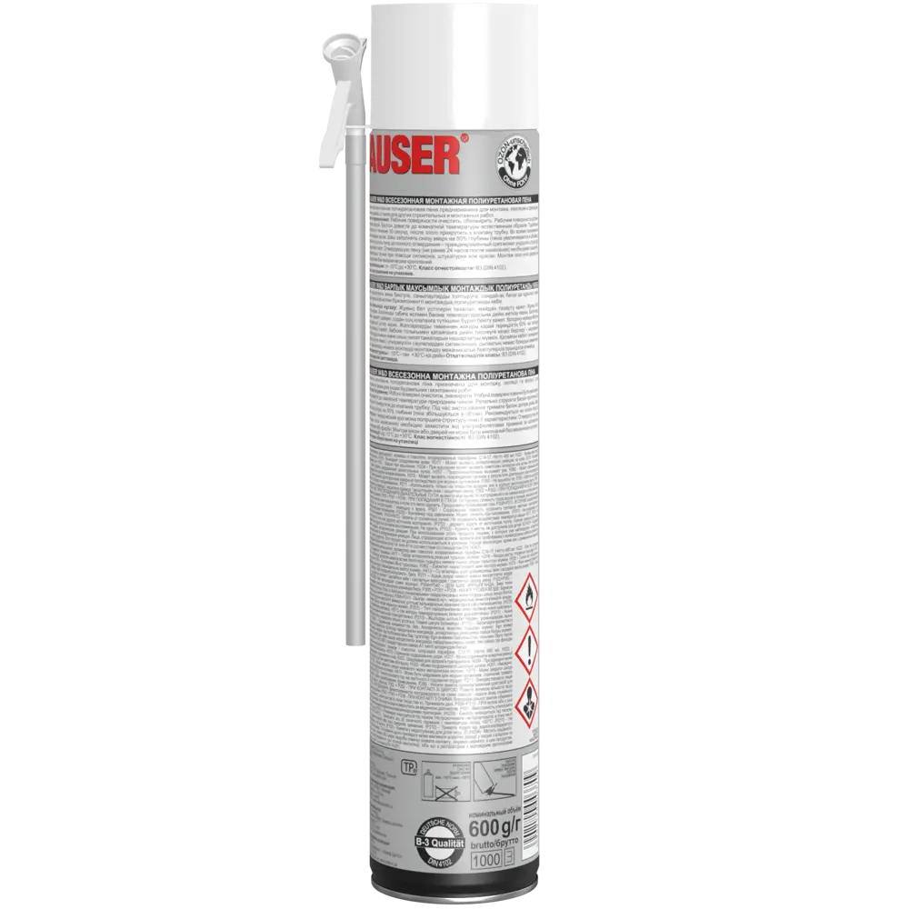 Пена монтажная пистолетная Hauser W&D всесезонная 600 г 83738944 STLM-2187922 Santreyd  - Вид №1