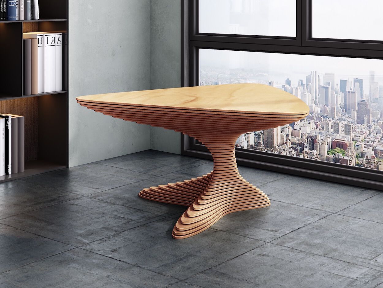 Деревянный треугольный стол MYWOODREAM ARGENTINA ARCH-00056338 - Вид №1