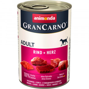 ПР0060000 Корм для собак Gran Carno Original Adult говядина и сердцем банка 400г Animonda