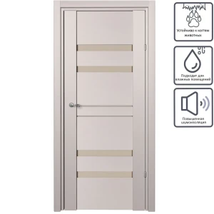 Дверь межкомнатная Artens Велдон глухая Hardflex цвет ясень 90x200 см (c замком и петлями)