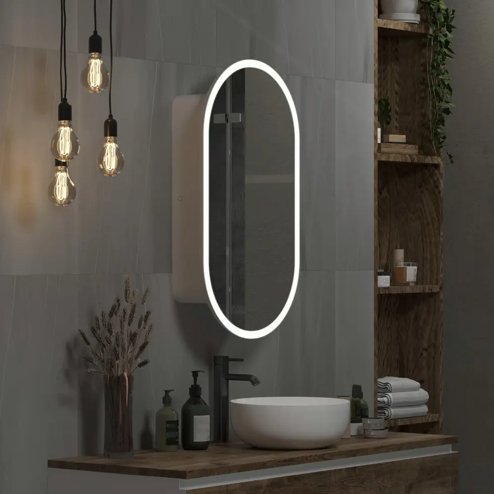 Зеркальный шкаф Santreyd Remix с регулируемой подсветкой и датчиком движения 85104659 Remix White LED STLM-0058814 - Вид №6