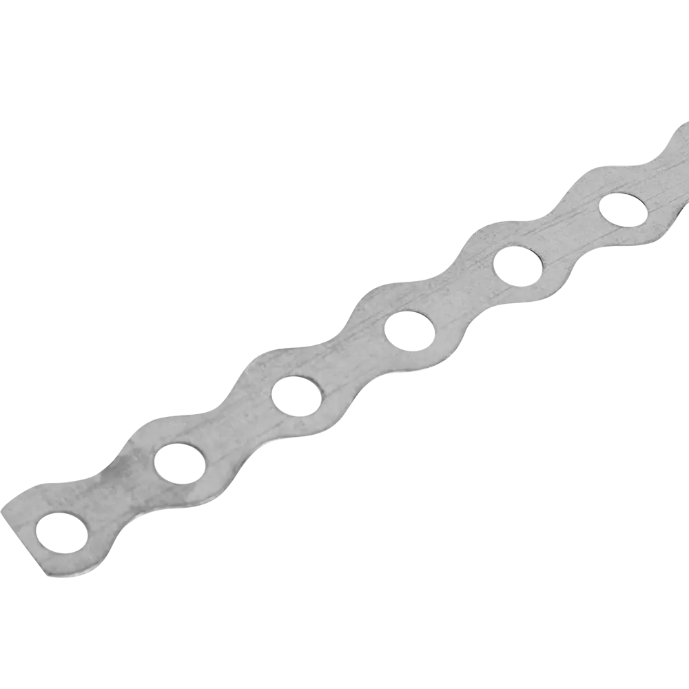 Перфорированная лента волна LV 12x0.75 25 м оцинкованная сталь цвет серебро Santreyd STLM-2090097 - Вид №1