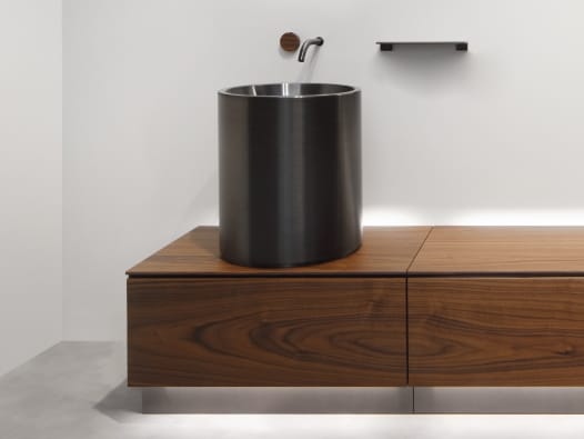 Санитарный модуль из нержавеющей стали и дерева для умывальника CEADESIGN счеты ARCH-00075332