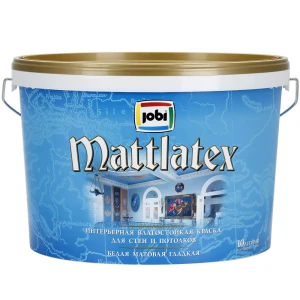 Краска для стен и потолков Jobi Mattlatex 11047 цвет белый матовый 10 л