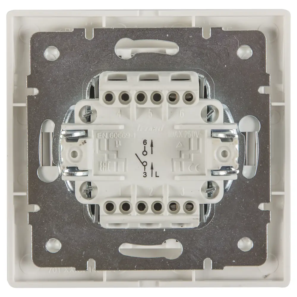 Выключатель Lezard Mira, с вставкой, белый STLM-2024694 - Вид №1