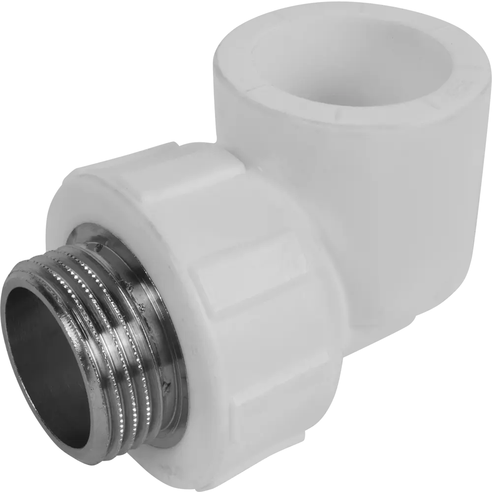 Комбинированный угол 90° ПОЛИТЭК для соединения пластиковых и металлических труб 13564972 STLM-0003376