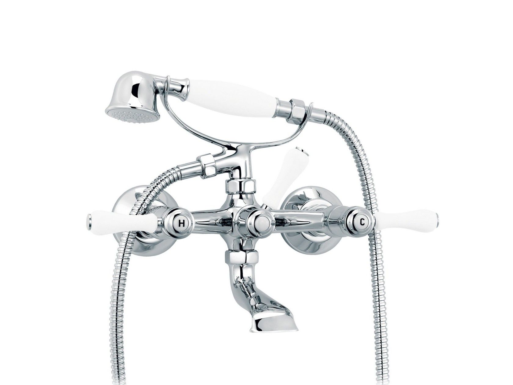 Настенный смеситель для ванны с 2 отверстиями и ручным душем rvb 1935 Лимож ARCH-00143646 - Вид №1