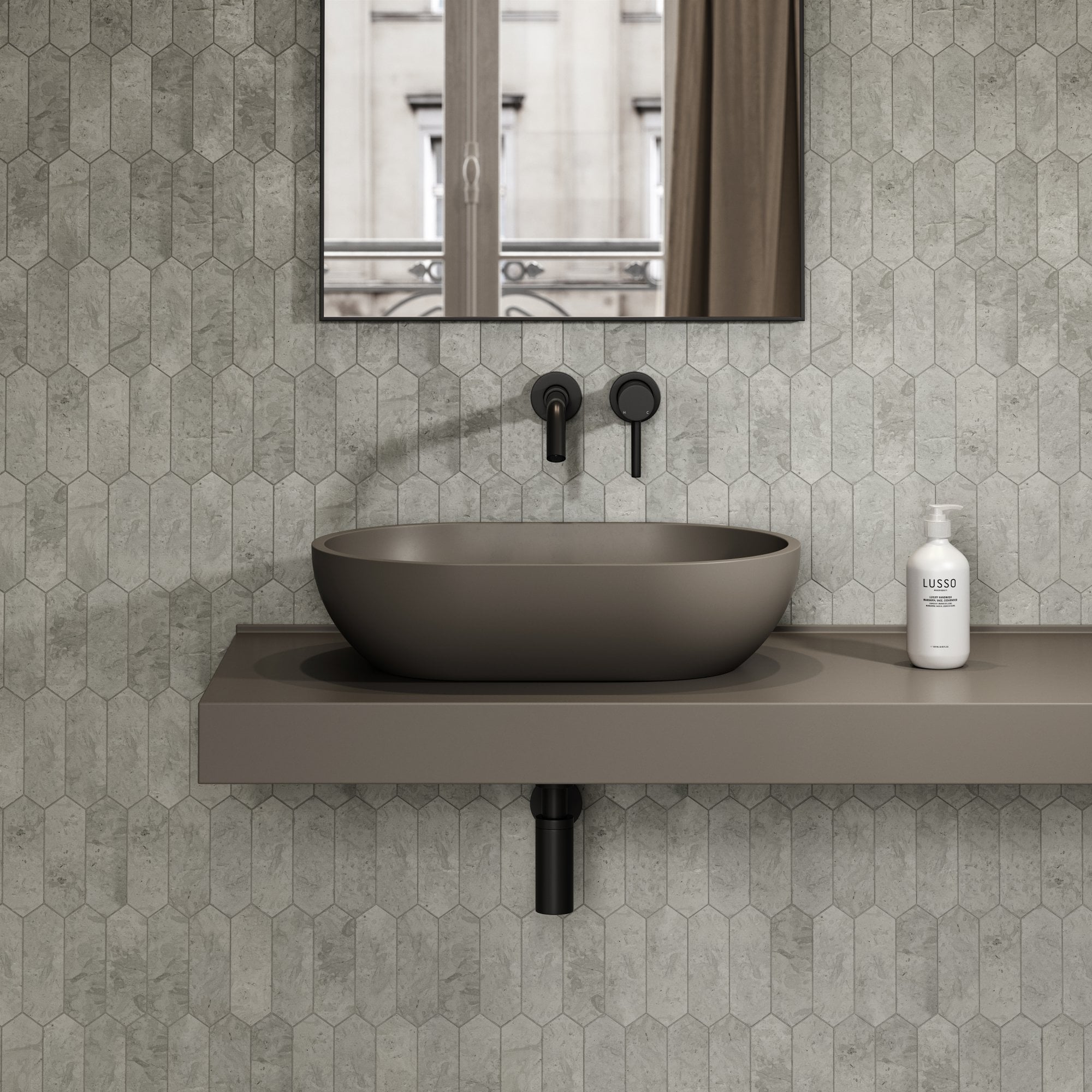 Овальная столешница из смолы LUSSO Picasso ARCH-00003673 - Вид №6