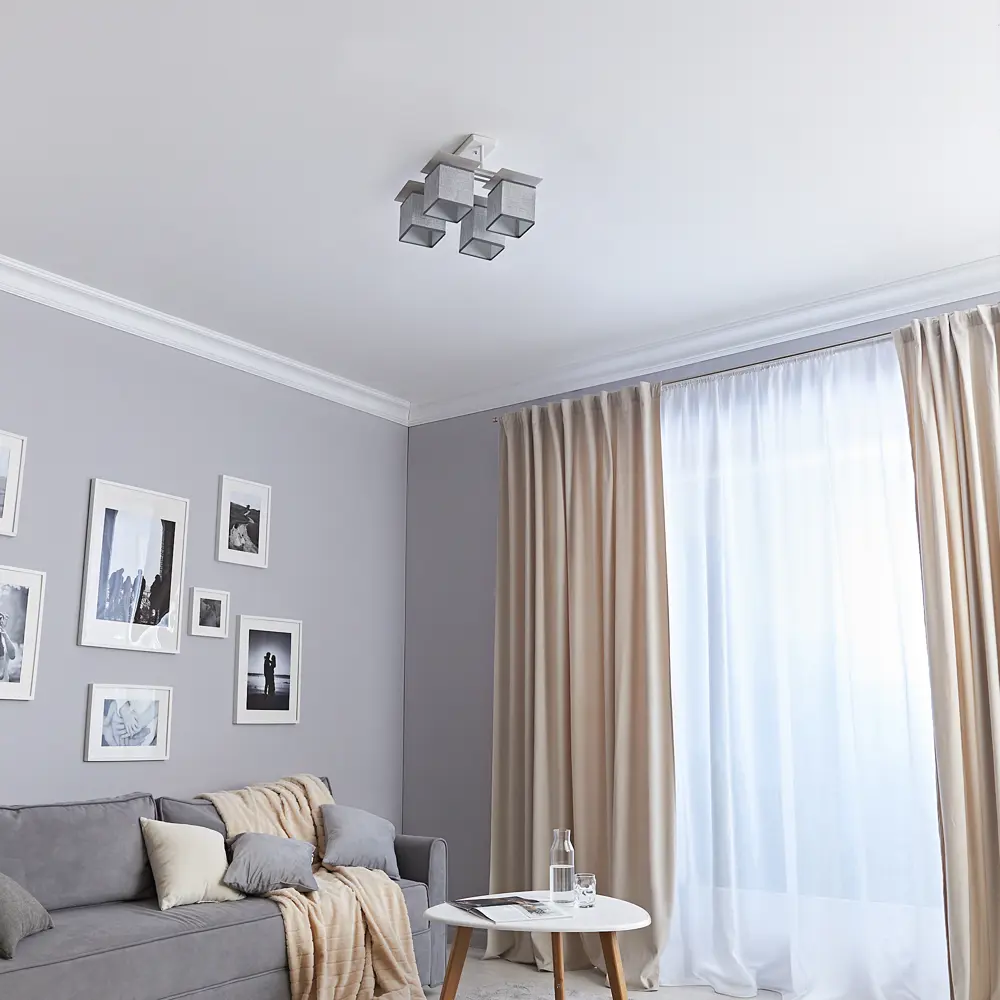 Потолочная люстра Escada Grey с тканевыми плафонами, 4 лампы 89195517 STLM-0079718 - Вид №8