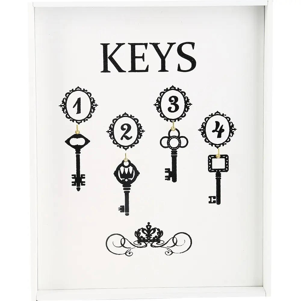 Ключница Keys 26x32x3 мм МДФ цвет белый Santreyd STLM-2039854