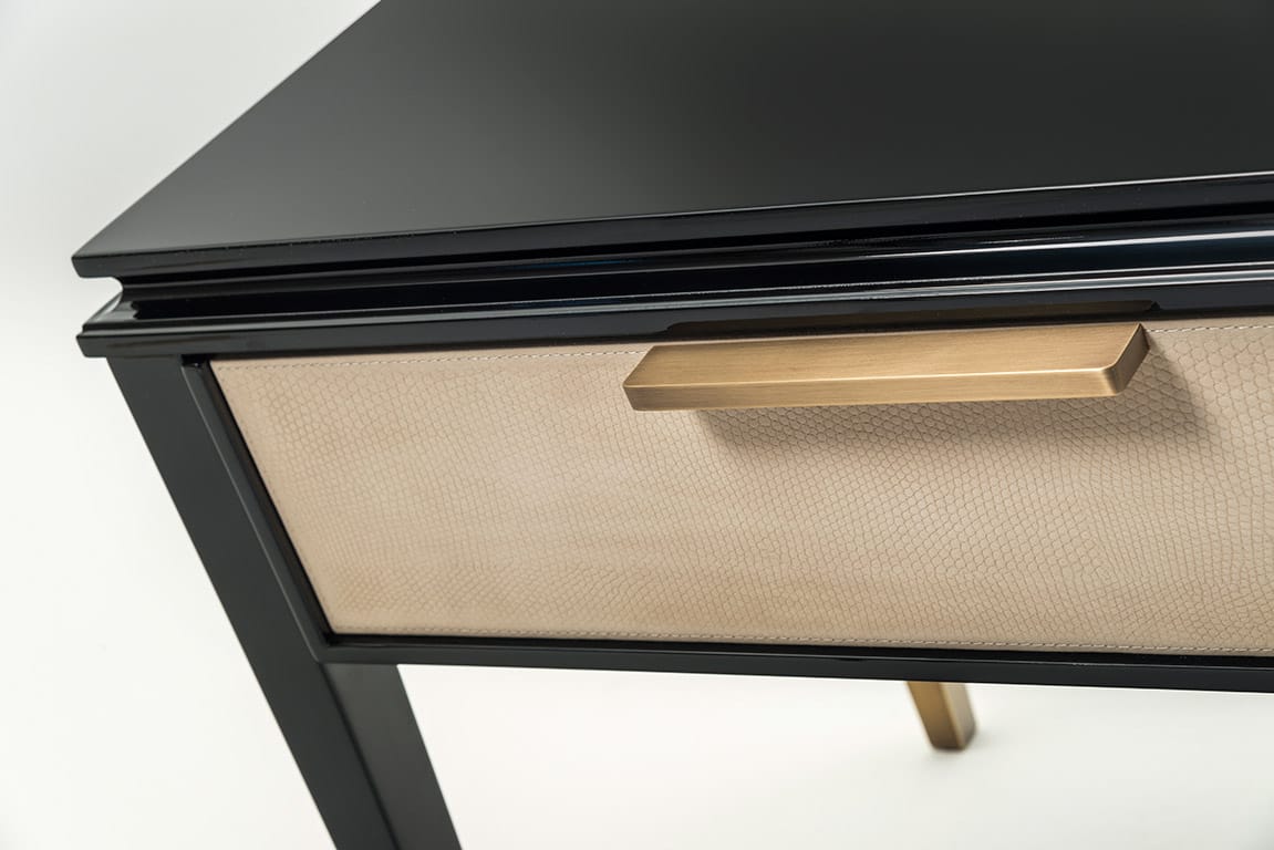 Прямоугольная кожаная прикроватная тумбочка с ящиками OAK Милан ARCH-00093419 - Вид №6