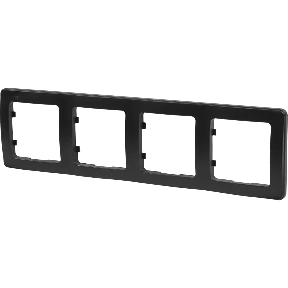Рамка для розеток и выключателей Hegel Мастер 4 поста цвет черный STLM-2110741