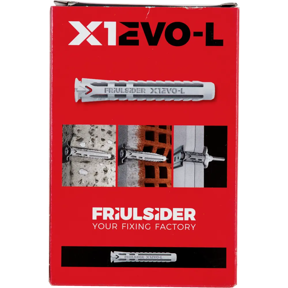 Дюбель для всех типов стен Friulsider X1 EVO L 8x60 мм нейлон цвет серый 100 шт. 82799703 STLM-2191342  - Вид №3