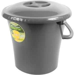 Ведро с крышкой вишневое 14 л.