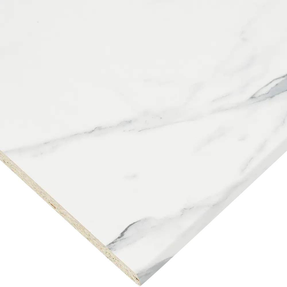 Столешница DELINIA Маренго белая мраморная для кухни 80×120 см 85342435 STLM-0061973 - Вид №1
