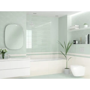 Бордюр настенный Azori Lounge Mint Linea 50.5x6.2 см цвет ментоловый