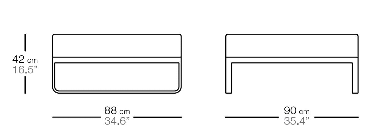 Прямоугольный садовый пуф Bivaq сидеть ARCH-00140029 - Вид №3