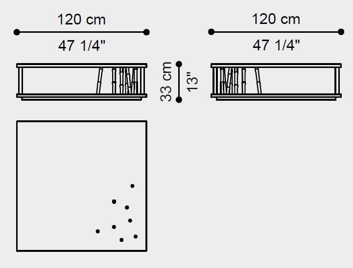 Деревянный квадратный низкий журнальный столик ETRO Home Interiors Taxila ARCH-00092985 - Вид №3