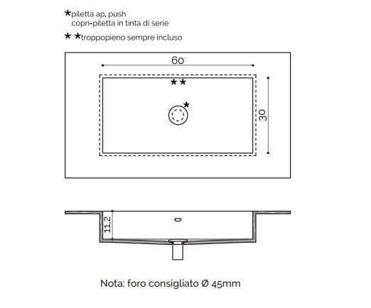 Прямоугольная раковина Corian® с столешницей Acquapazza Corian ® elements ARCH-00062834 - Вид №6
