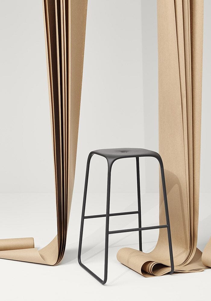 Высокий стальной табурет с подставкой для ног Infiniti BOBO STOOL ARCH-00142798 - Вид №4