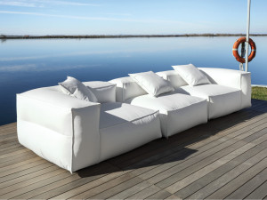 Тканевый модульный садовый диван