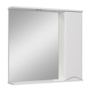 90723772 Зеркальный шкаф 75х80 см эмаль цвет белый правый Афина STLM-0356032 RUNO